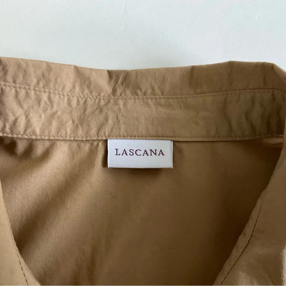 Lascana Shirt Sz 4 Mocha Brown Cotton Office Siren Corpcore Quiet Luxury Classic - Picture 3 of 12